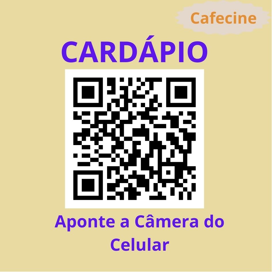 QR Code do cardápio — aponte a câmera do celular